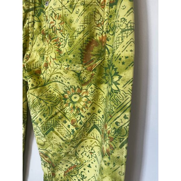 NWT Anthropologie Pilcro The Wanderer Low-Rise Pants Floral Light Green sz. 26 - Picture 10 of 16